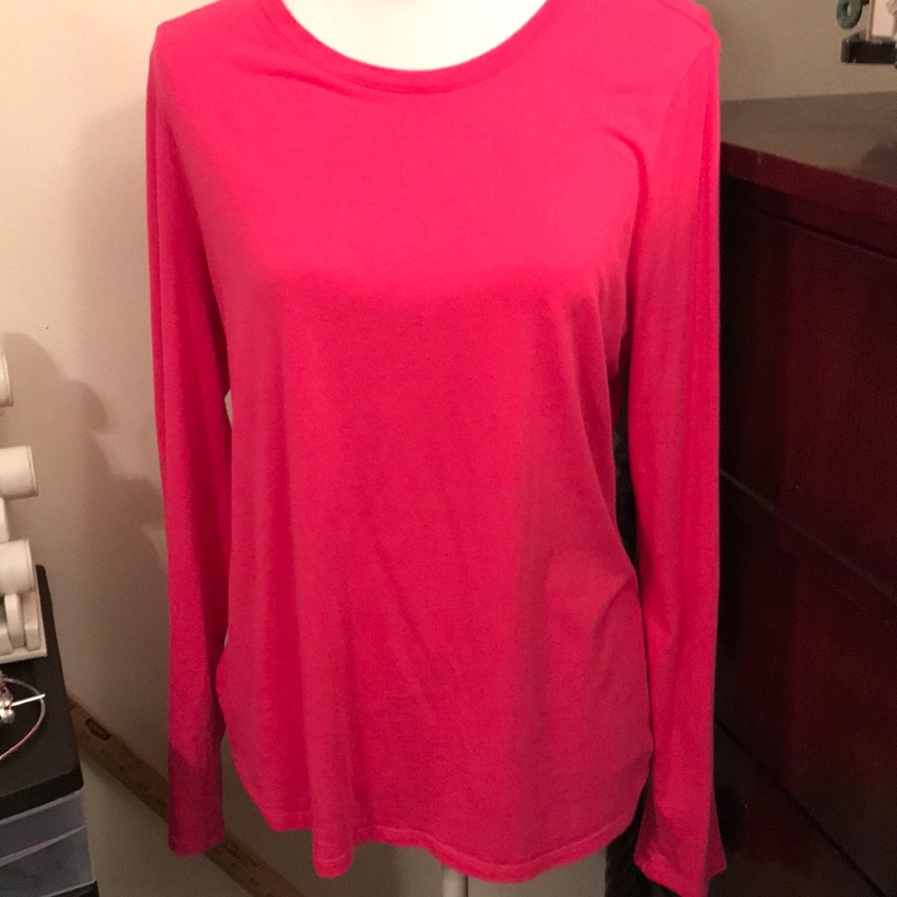 Crown and Ivy Pink long sleeve shirt, size XL